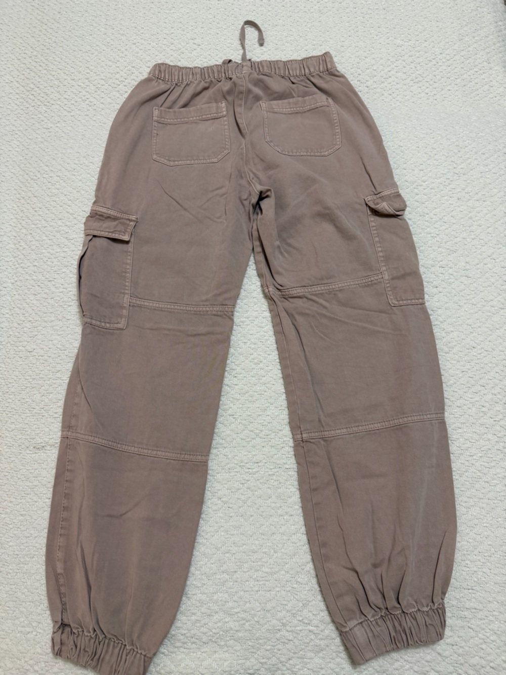 Baggy High-Rise Cinched Cargo Taupe Pants Women’s Size Small - Picture 7 of 9